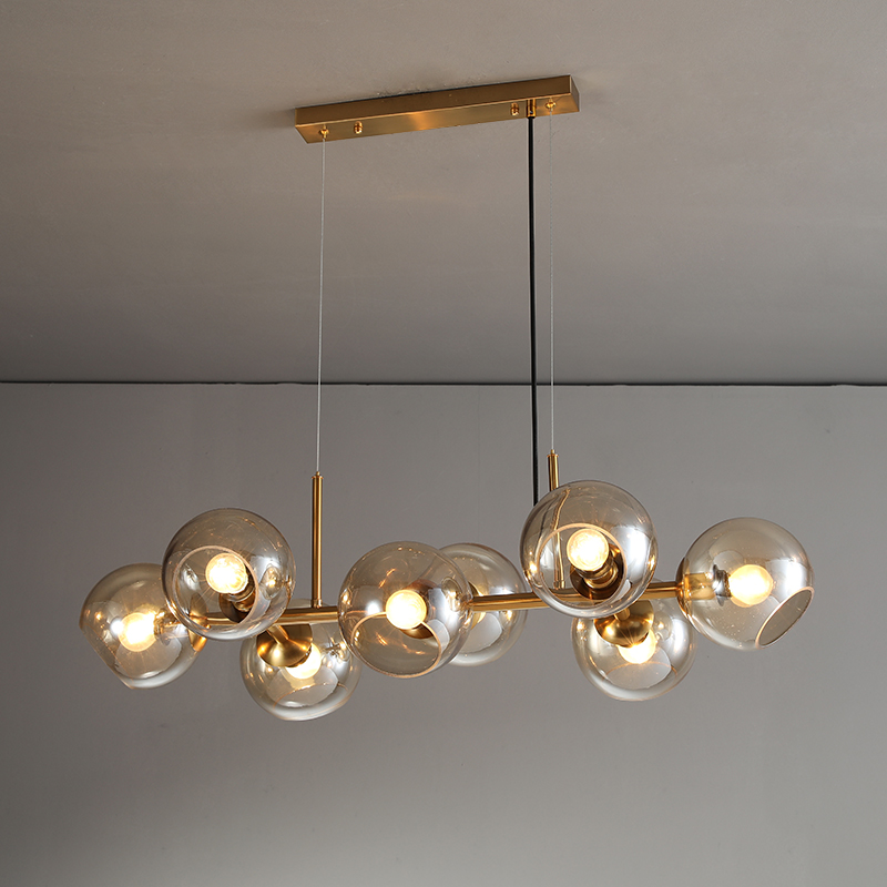 Design Nordic Glass Ball Pendant Lights for Living Room dining room Bar Loft Black Gold Hanging Light bedroom light Fixtures