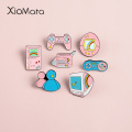 Classical Electronic Equipment Enamel Pins Pink Retro 90's Handheld Game Machine Computer Monitor Window Icon Brooches Lapel Pin