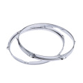 CHROME Die Cast Snare Drum Hoops 12'' 6 Ear/Hole/Lug, Zinc Alloy