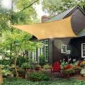 Large Heavy Shade Sail Sun Canopy Cover Outdoor trilateral Garden Yard Awnings Waterproof Car Sunshade Cloth Ship to Europe HWC