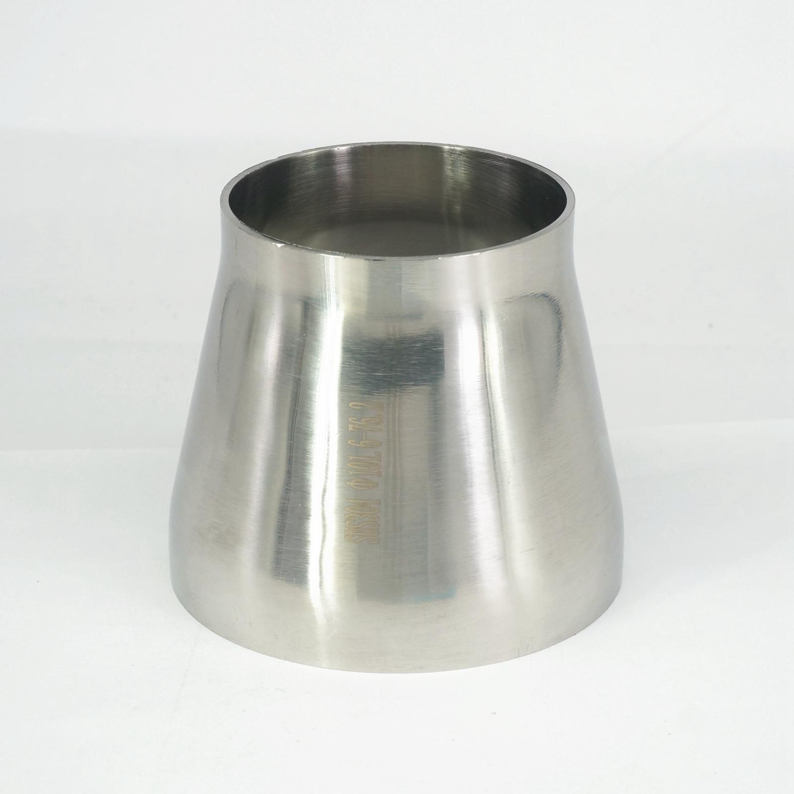 102mm 4" Turn to 76mm 3" O/D 304 Stainless Steel Sanitary Weld Concentic Reducer Pipe Fitting