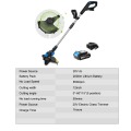 20V Electric Grass Trimmer Cordless Lawn Mower 12in Auto Release String Cutter Pruning Garden Tools 2000mAh Li-ion By PROSTORMER
