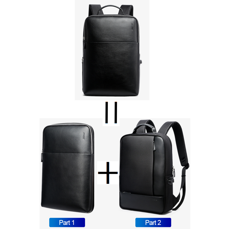 BOPAI 2 in 1 Backpacks for Men Detachable 15.6inch Laptop Backpacking Male Waterproof Notebook Slim Back Pack School Bag