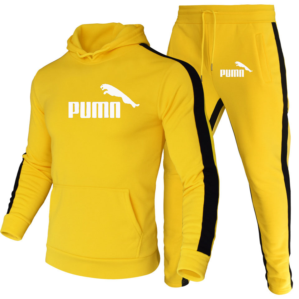 2020 Casual Tracksuit men 2 Piece Set Female Hooded Sweatshirt And Pants Sportwear Suit pullover Hoodies Clothes