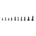 1000pcs/set M1/M1.2/M1.4/M1.7 Round Cross Head Stainless Steel Screws Pan Self Tapping Screw Set Assortment Kit Black