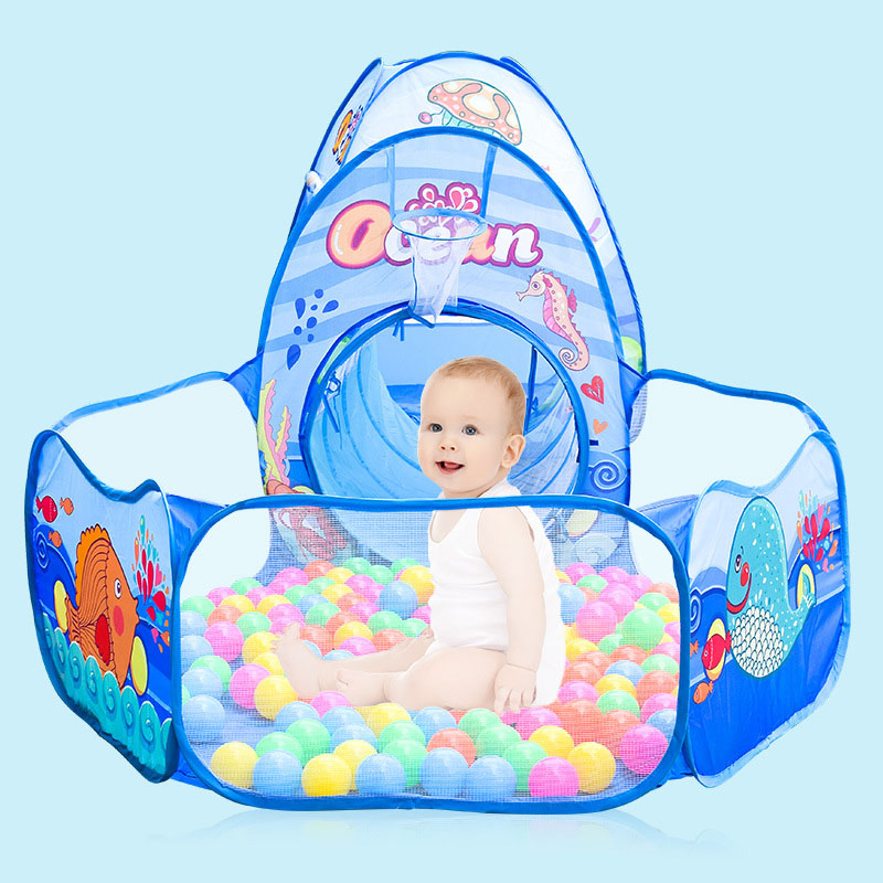 3 In 1 Children Ball Pool Baby Ballon Playpen Portable Kids Tent Ball Pit Crawling Tunnel Kid Playground Yard Pool Ballenbak