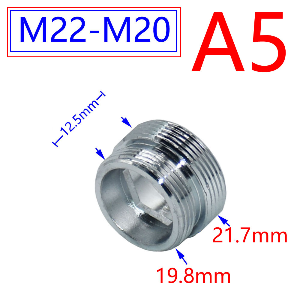 Silver 1/2"/M16/M17/M18/M19/M20/M22/M24/M28/M32 Thread Connector Brass Adapter For Water Faucet Copper Fittings