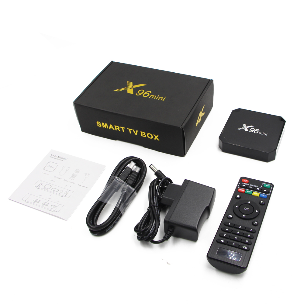 X96 mini Android 9.0 TV Box Amlogic S905W Quad Core 2GB 16GB Smart Set Top Box 2.4GHz WiFi 1080P 4K Media Player X96MINI