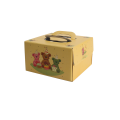Brown Logo Strong Handle Birthday Cake Carrying Box