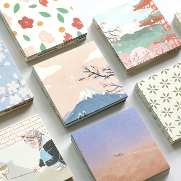 120 Sheets Ins Style Spring Series Fresh Loose Leaf Memo Pads Minimalist Write Down Points Artsy Style Memo Pads