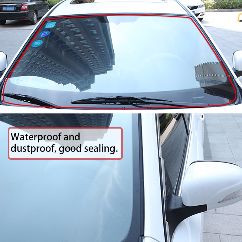 Car Rubber Strip Auto Rubber Seals Windshield Rubber Seal Insulation Protector Roof Strip Window Sealing Rubber Trim Accessories