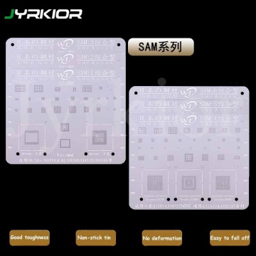 Jyrkior For Samsung Galaxy S6 S7 S8 S9 S9 Plus Note 5/8 A520 A310 A5 A7 J7 Plant Tin Steel Mesh BGA Reballing Stencil Template