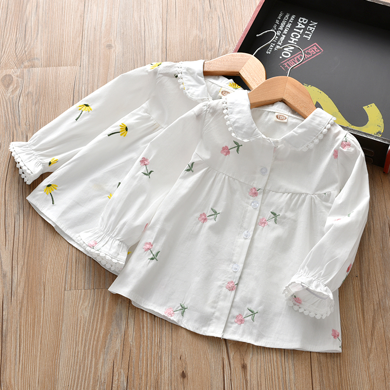 Girls Blouses Children Tops Autumn Girl Blouse Kids Spring Clothes Girls Shirt 100~140