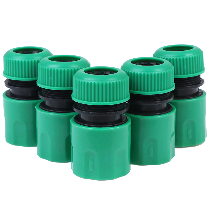5Pcs 1/2 "Green Hose Joint Coupling Connector For Garden Irrigation Irrigation Balcony Flowers Garden Water Connector