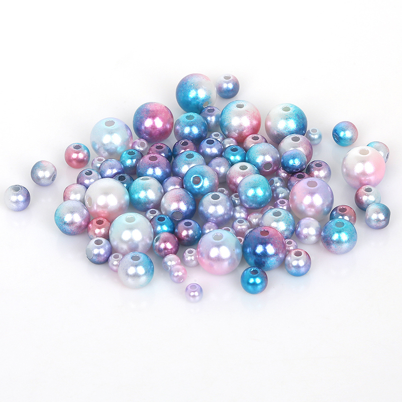 50-500PCS Mixed Size 4/6/8/10mm No Hole ABS Imitation Pearl Beads Round Loose Beads For Jewelry Making DIY Bracelet Necklace