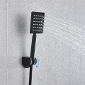 Matte Black LED Digital Display Shower Faucet Set Rain Waterfall Black Bathtub Shower System LCD Digital Shower Bath Mixer Tap