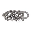 5Pcs M6 Silver 304 Stainless Steel Rustproof Screw Pin Anchor Bow Shackle Clevis European Style