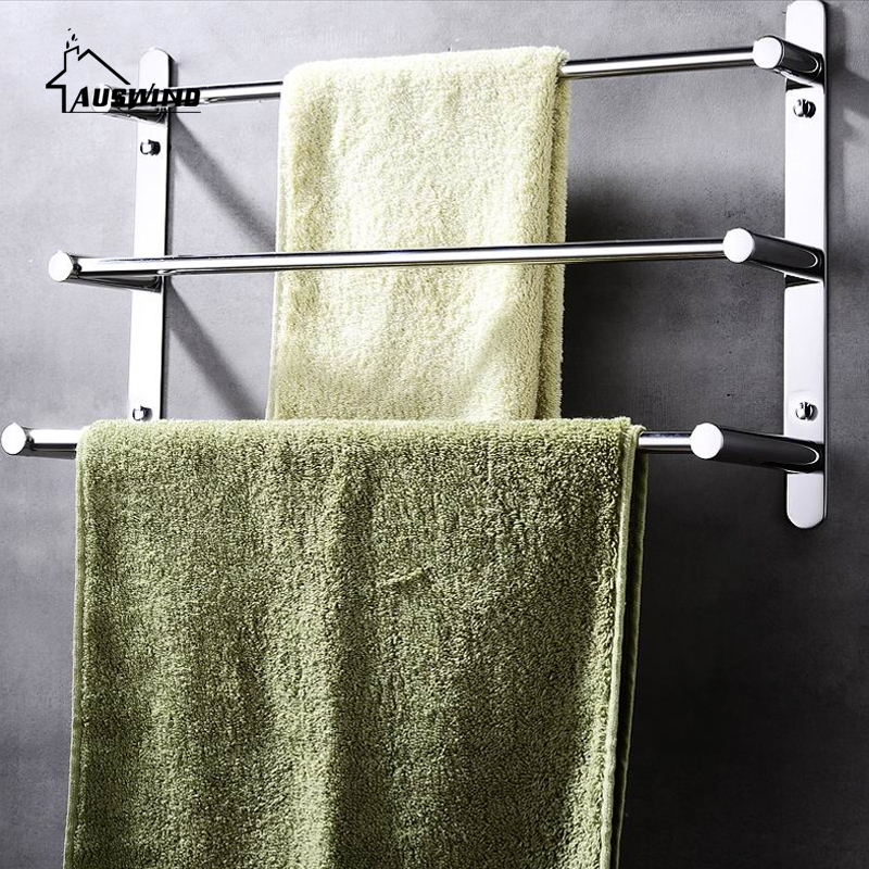 Modern 304 Stainless Steel Towel Ladder Modern Towel Rack Bathroom Products Wall Mounted Bathroom Accessories 38/48/58