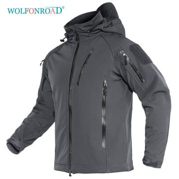 WOLFONROAD Outdoor Waterproof Zipper Pockets Jackets Tactical Combat Jacket Hiking Camping Jacket Coats Overcoats Sportwear Male