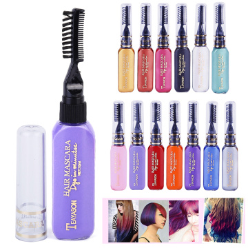 13 Colors Disposable Hair Color PenTemporary DIY Hair Color Mascara Cream Washable Dye Crayons With Hair Coloring Cloth Tool Set