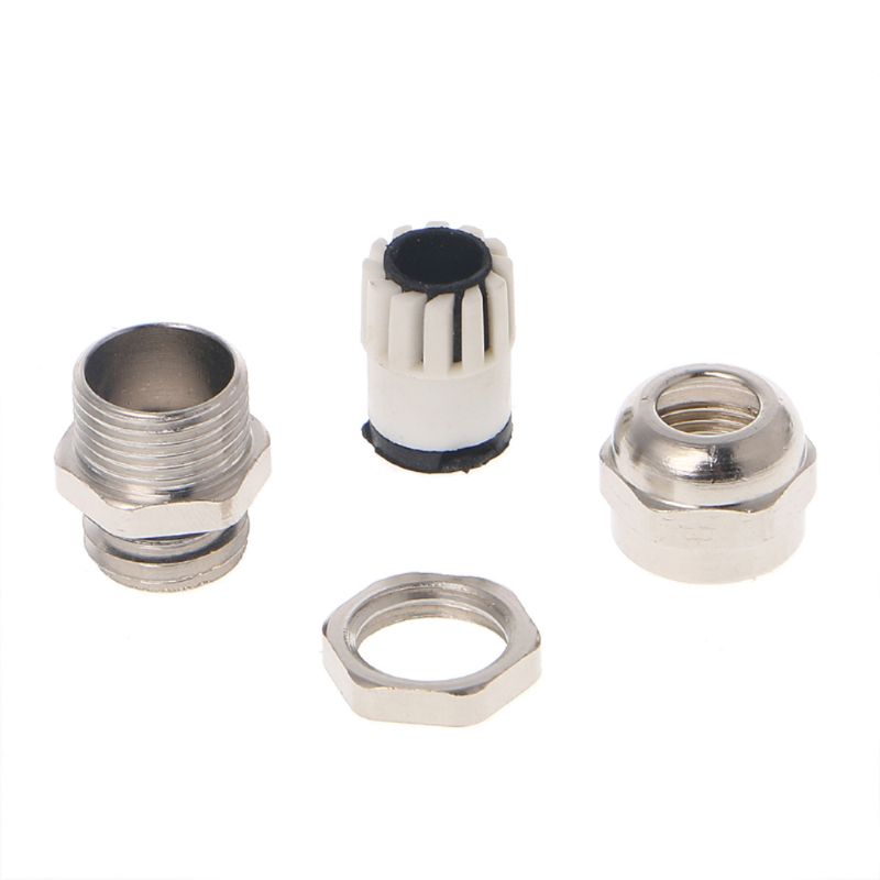 3PCS Stainless Steel Metal PG7 Waterproof Cable Glands Connector Wire Glands for 3.0-6.5mm cable High quality
