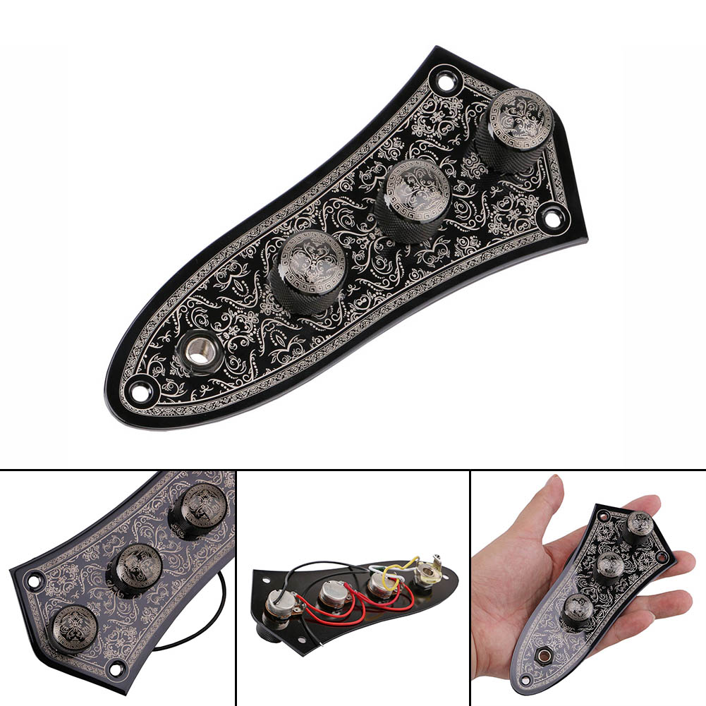 1pcs JB switch control plate For Fender Jazz Bass Guitars Chrome plated surface Guitarra Guitar Accessories And Parts