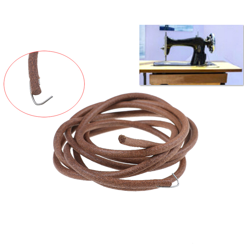72" 183cm Leather Belt Treadle Parts With Hook For Singer Sewing Machine 3/16" 5mm Household Home Old Sewing Machines Accessory