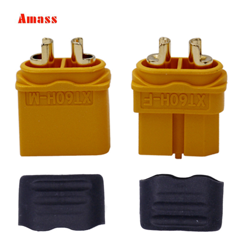 10pairs/lot Amass XT60H Female Male Bullet Connectors Upgrated of XT60 Plug For RC Lipo Battery FPV Quadcopter 20% off
