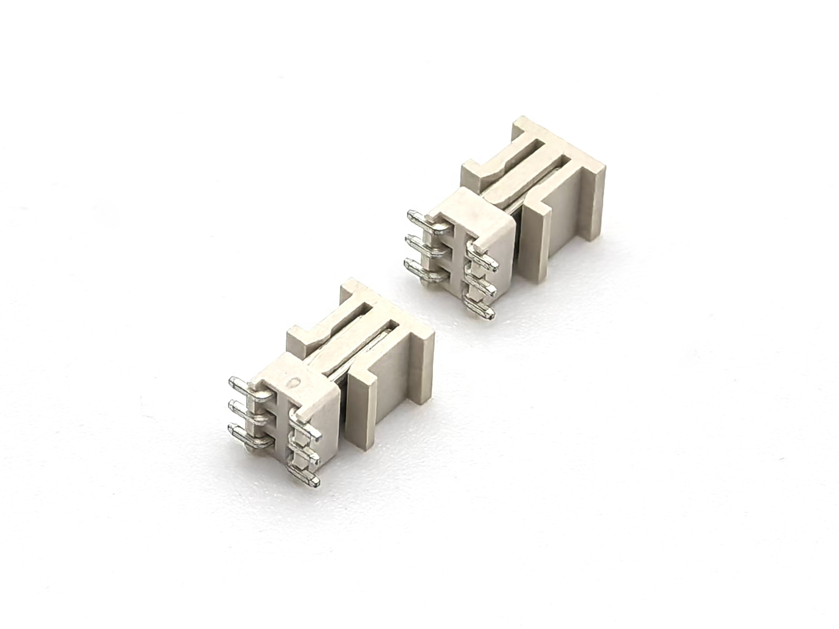 Dual Row SMT H2.5mm 2*3P LCP Lighting LED Strip Connector 1.5mm Pitch Pin Header Brass Contact Material for PCB Applications