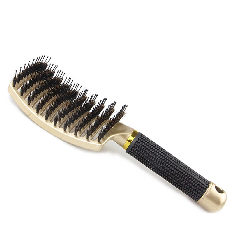 Boar Bristle Hair Brush-Curved And Vented Detangling Hair Brush For Women Long,Thick,Thin Curly Hair Vent Brush Gift Kit,1 pcs