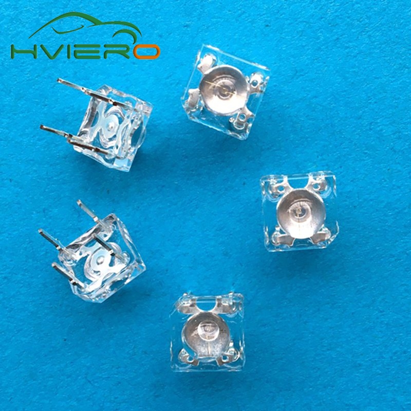 100pcs Bright Blue Led 5mm Dome Super Flux Water Clear Piranha Diode 555~560NM 2000~2600MCD Leds Car Light Diodes Lamp Bulb