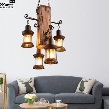 Retro loft wood cask pendant lamp restaurant warehouse dining room Wine cellar aisle corridor pub cafe chandelier barrel light