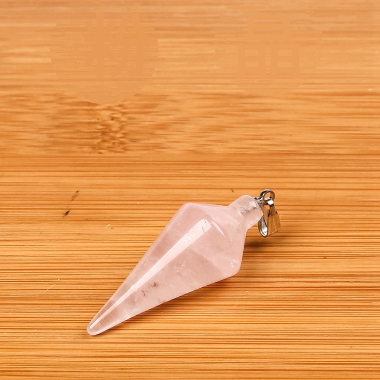 Pendulum Line Cone Stone Pendants Healing Chakra Beads Crystal Quartz Charms for DIY Necklace Jewelry Making Assorted Color