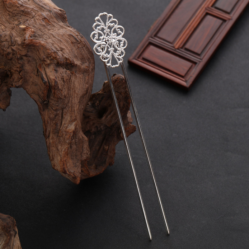 Fashion Metal Hair Stick For Women Chinese Traditional Vintage Hairpin U shape Hair Jewelry Hair Clasp Headwear Hair Accessories