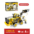 BLOCK City Engineering Bulldozer Crane Technic Car Truck Excavator Roller Building Blocks bricks Construction Toys