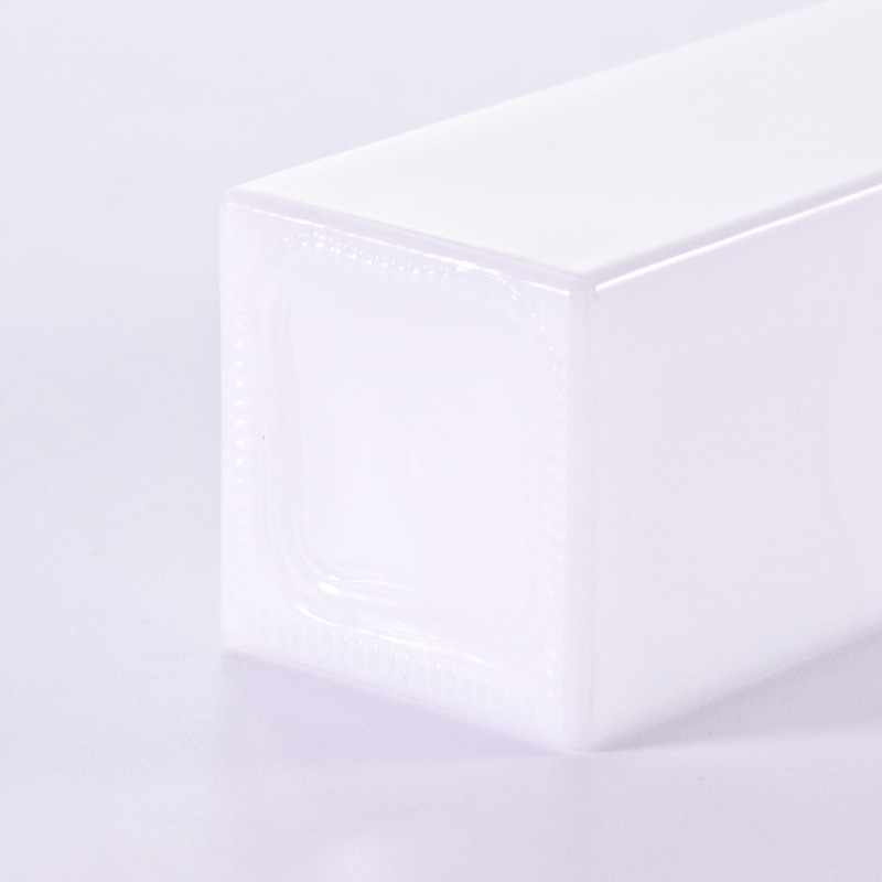 Square Opal White Glass Lotion Bottle 5 Jpg