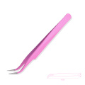 Rhinestone Picking Tool Eyelash Curved Tip Nippers Tweezer Pink Curved Nail Tool Beauty Eye Makeup