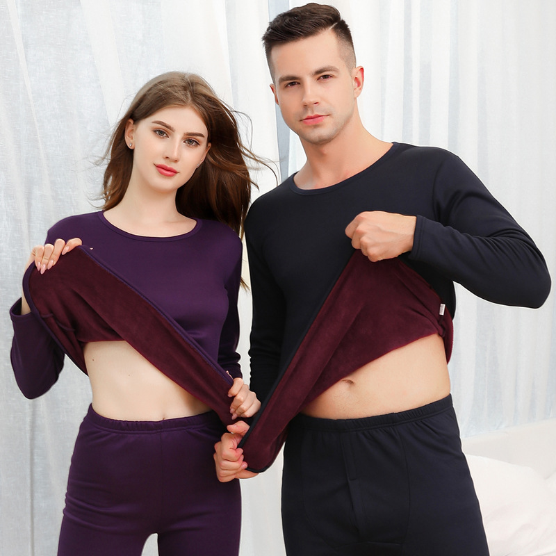 Plus Velvet Thick Warm Thermal Underwear Set Long Johns For Male Female Warm Thermal Clothing Men Woman Winter Suit Wear