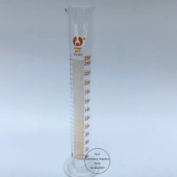 1PC 250ml Laboratory Scaled Measuring cylinder Graduated Glass Measurement Container Lab Supplies