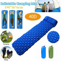 Lightweight Outdoor Sleeping Pad Waterproof Inflatable Air Mat with Pillow for Hiking Backpacking Cushion