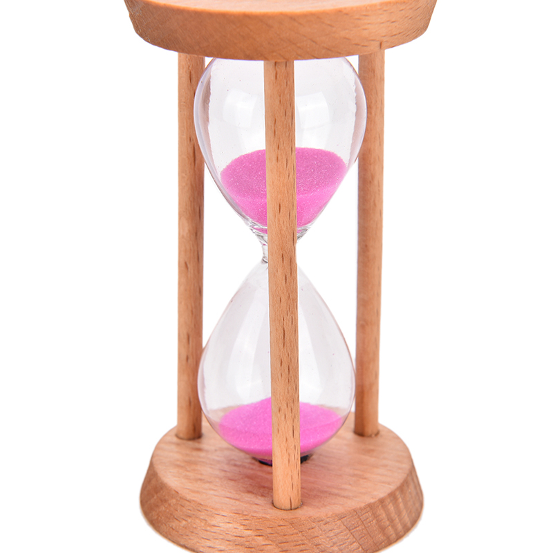 3 Mins Glass&Wood Sand Clock Frame Sandglass Hourglass For Living Room Room Classroom Handmade Home Kitchen Timer