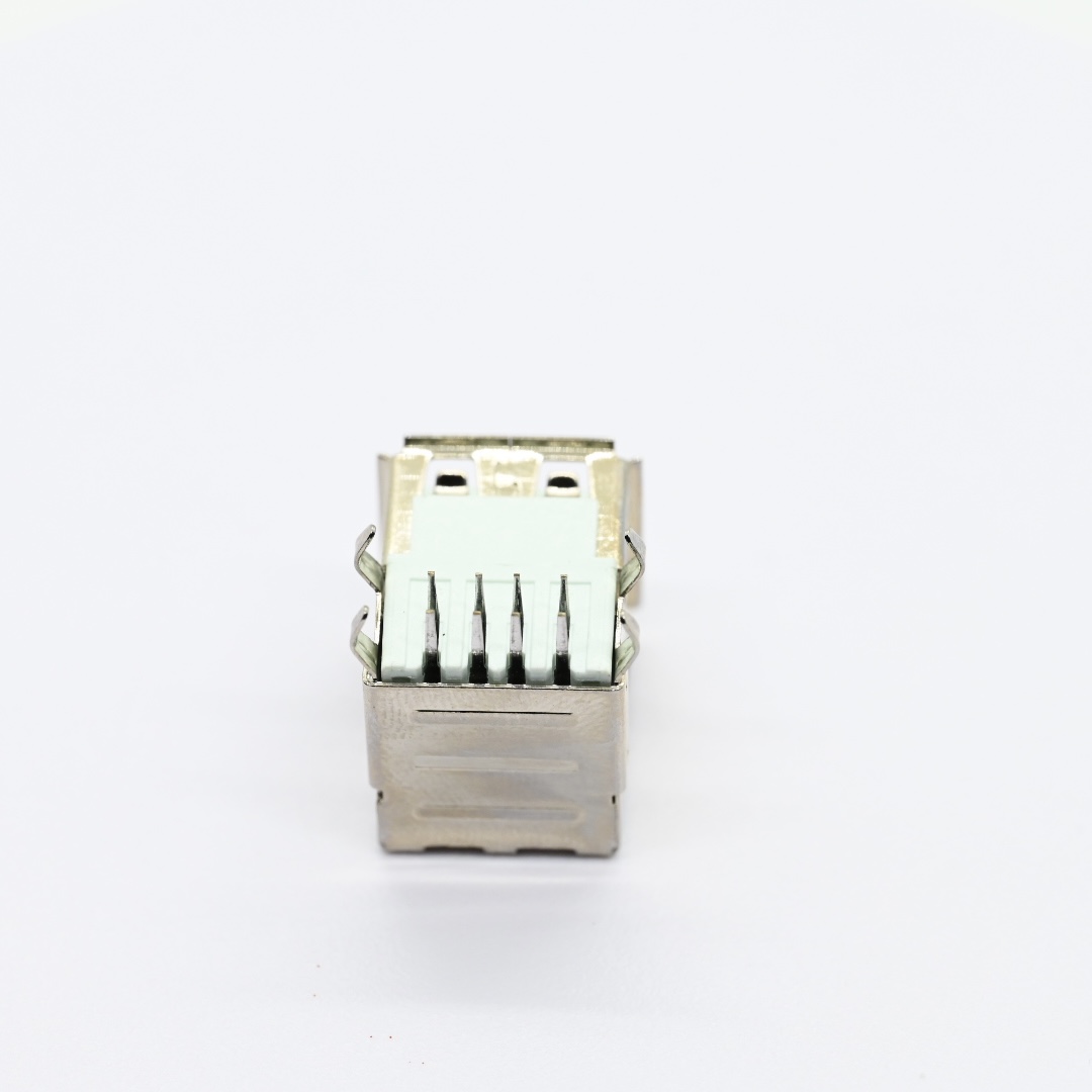 UAFR05-B-L-P-G0-A-A-A+USB A Type Receptacle Double Stack Angle DIP13.14mm（1）