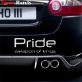 Three Ratels TZ-1015 11*30cm 1-4 pieces car sticker Pride weapon of kings funny stickers auto decals