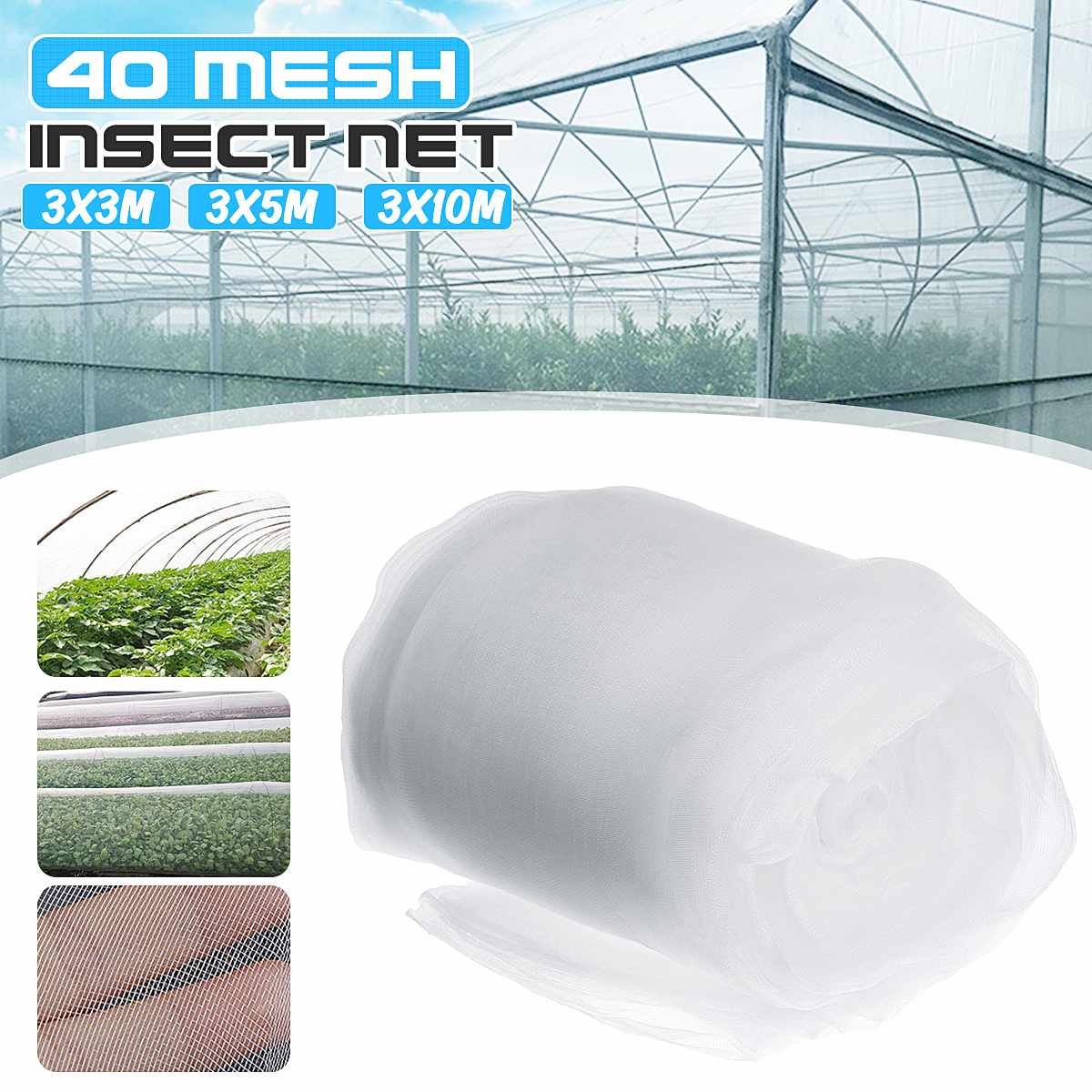 Large Greenhouse Protective Net Fruit Vegetables Care Cover Anti Insect Pest Fly Net Garden Pest Control Plant Covers Net