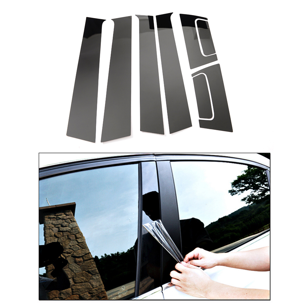 New Arrival High Quality 8pcs Black PC SIde Door Window Pillar Cover Trim For Honda HRV HR-V 2016-2020