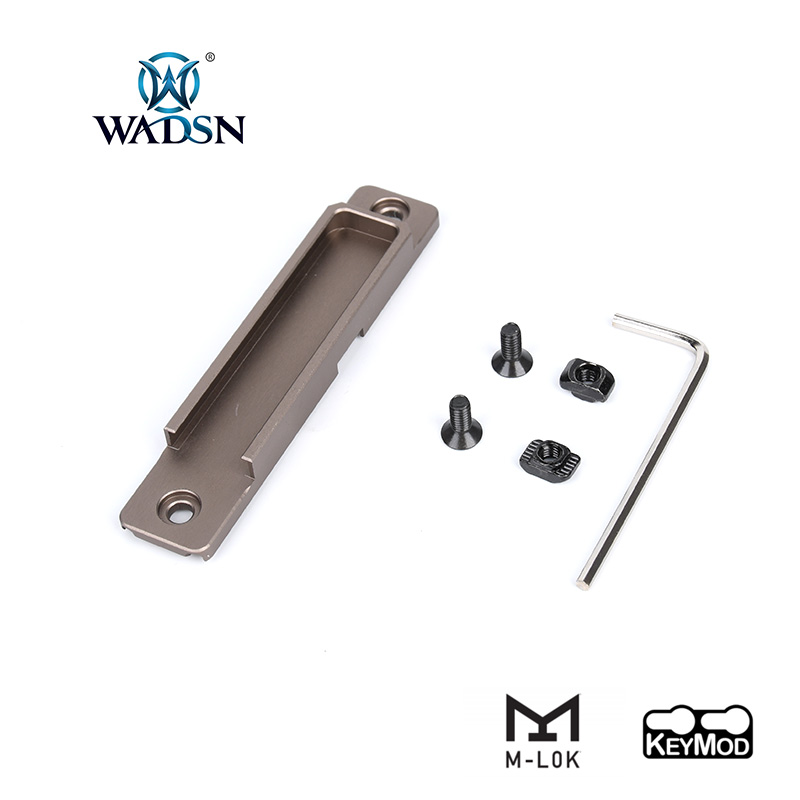 WADSN Tactical M-LOK & Keymod CNC Pocket Panel For Softair Pistol M300 M600 Flashlight Pressure Pad Weapon Light Switch Slot