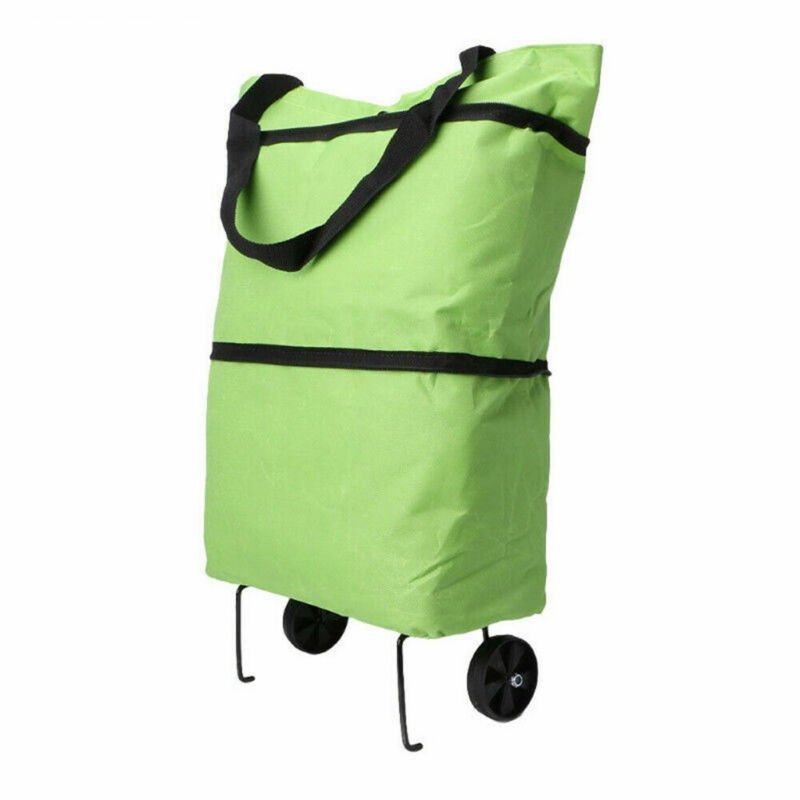 Folding Shopping Bags Wheels Food Organizer Trolley Bag On Wheels Bags Folding Portable Shopping Bags Waterproof Wear Resistant