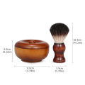 Factory Direct Sales Men's Manual Soft Hair Shaving Brush Scraping Beard Brush Foam Bowl Soap Bowl Beard Care Tool Set