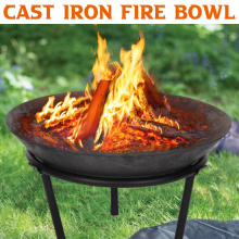 55 x 55 cm Steel Large Fire Bowl Cast Iron Firepit Modern Stylish Fire Pit Garden Outdoor for Garden Patio Terrace Camping