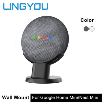 LINGYOU Table Stand Desktop Mount For Google Home Mini Nest Mini Voice Assistants Compact Holder Case Save Spacing Mount Bracket